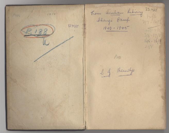 The inside cover page is from a book entitled, The Plays of Bernard Shaw V 822.912 S534.