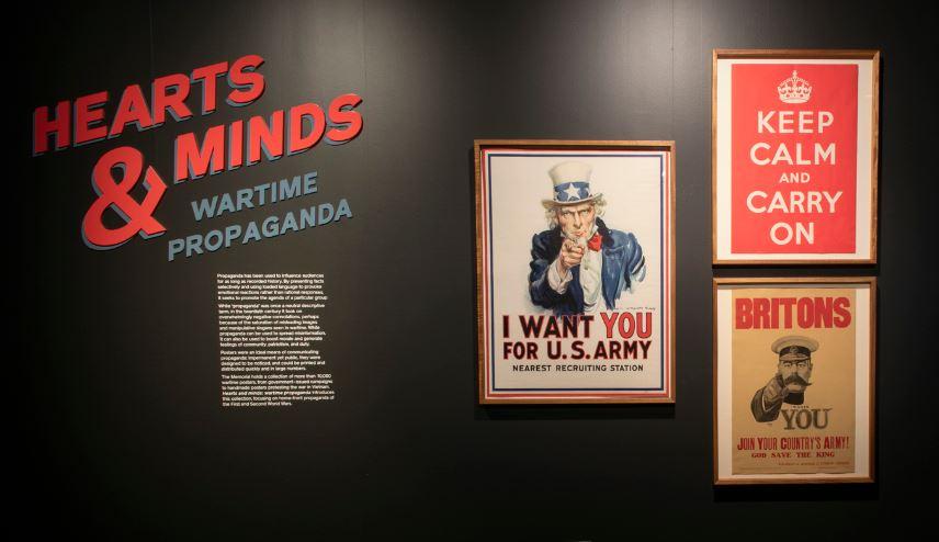 The Keep Calm and Carry On poster at the Hearts and Minds exhibition.