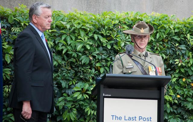 Ledy Rowe at the Last Post Ceremony
