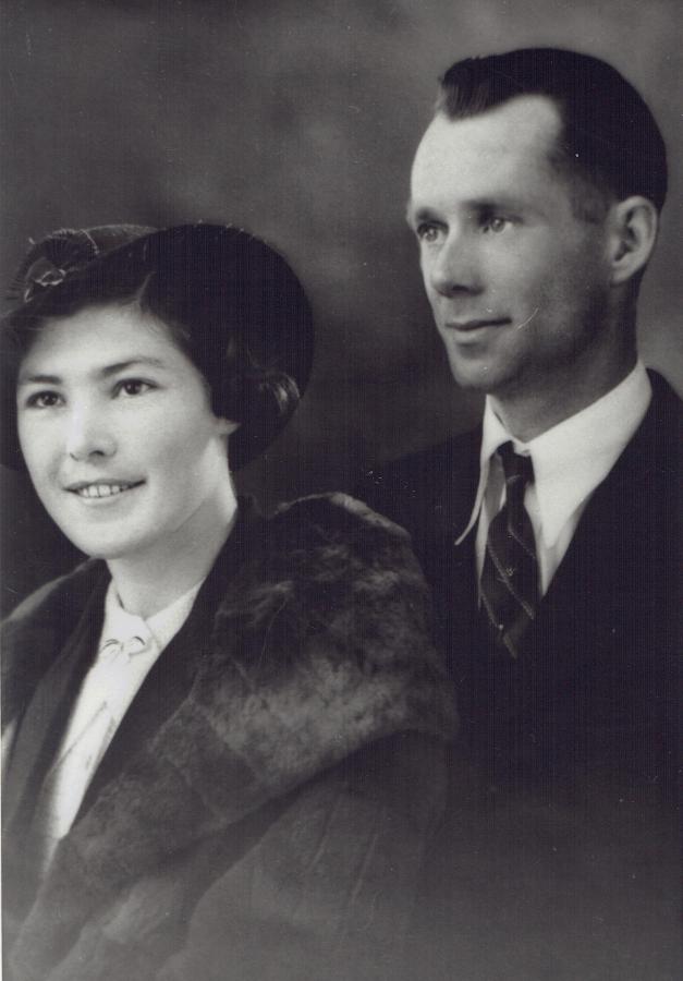 William and 'Nan' McDougall on their wedding day.