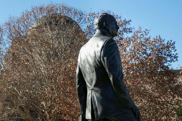 Sir John Monash sculpture from behind