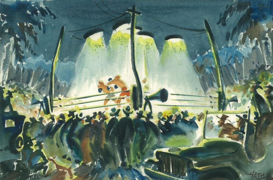 Norman Hetherington, Boxing Tournament, Merauke, Dutch New Guinea