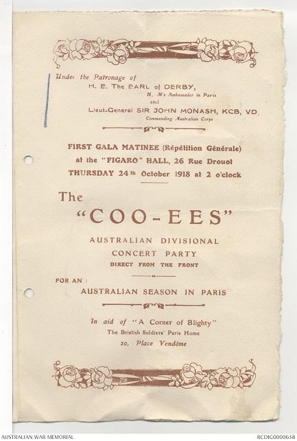 Program for a concert party