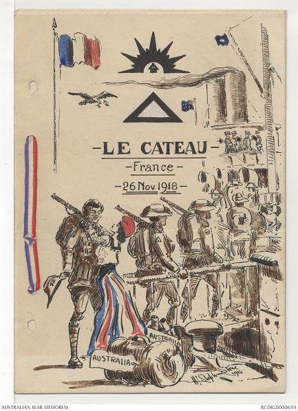 Sketch of Australian soldiers 26 November 1918