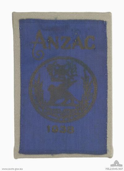 Commemorative ribbon with Anzac 1938 on it