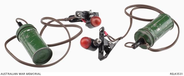 Emergency lights collected by Talmadge Johnson from an AHS Centaur survivor's life vest.