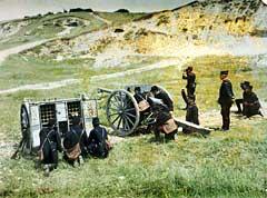 French artillery men and 75-millimetre gun
