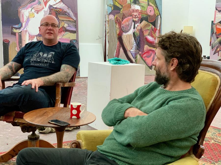 Rob Douma with artist Ben Quilty