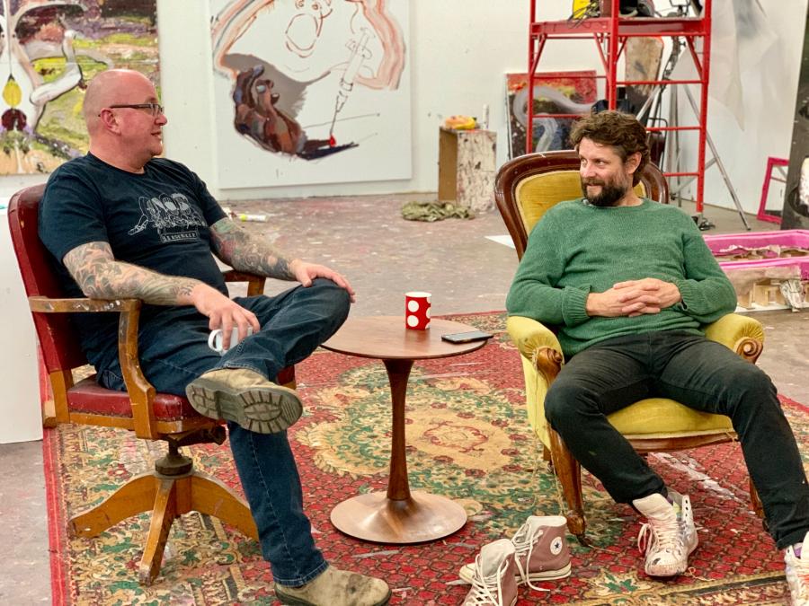 Rob Douma and artist Ben Quilty.