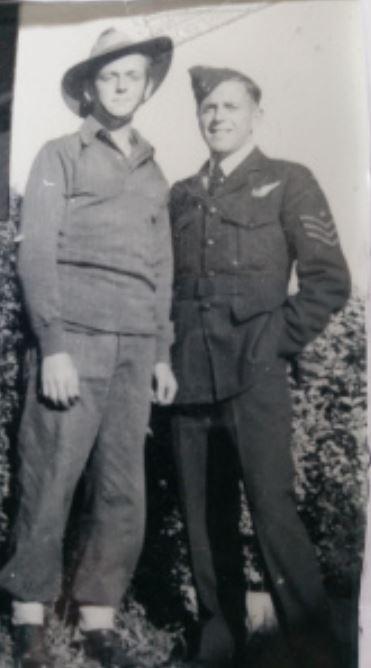 The twins: Jim, left, with his brother Tom.