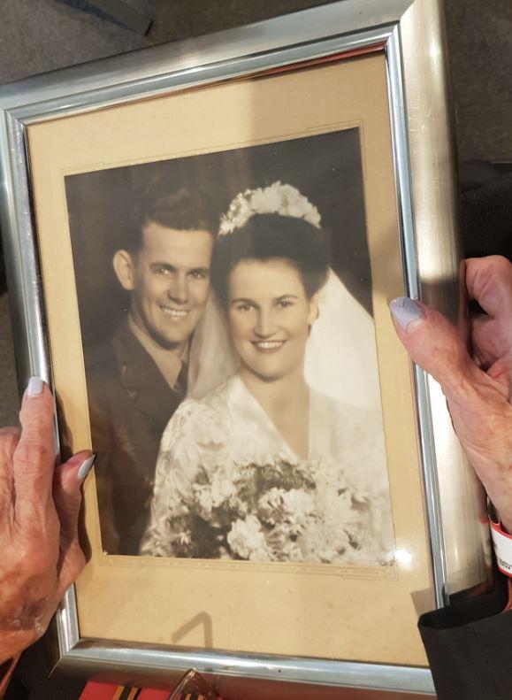 Albert and Daphne on their wedding day.