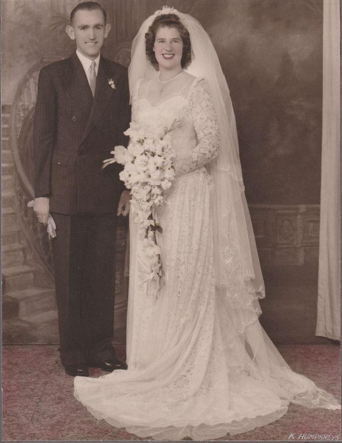 Gordon and Frances on their wedding day