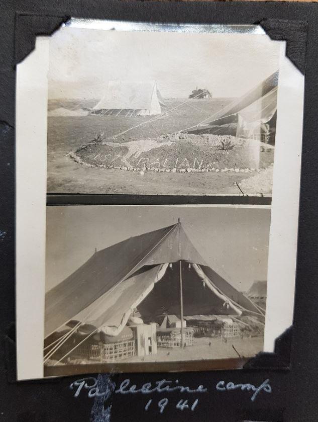At camp in Palestine