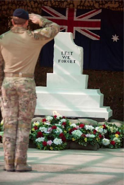 Solider saulting memorial